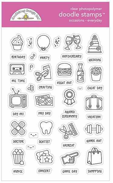 Everyday Occasions Doodle Stamps - Calendar Stamps - Doodlebug*