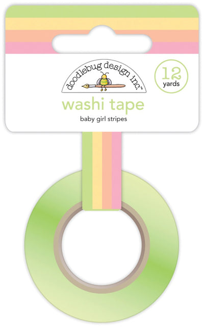 Baby Girl Stripes Washi Tape - Bundle of Joy Collection-  Doodlebug Design