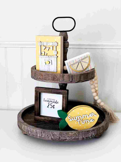 August Kit - Tiered Tray Decor - Foundations Decor