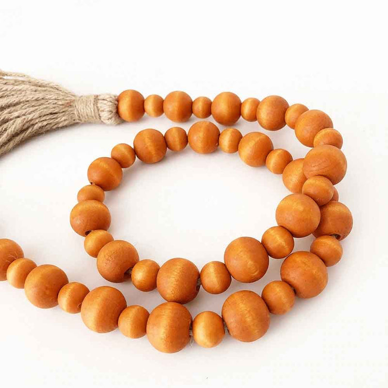 Wood Beads (Autumn Orange, Large & Small) - Foundations Decor