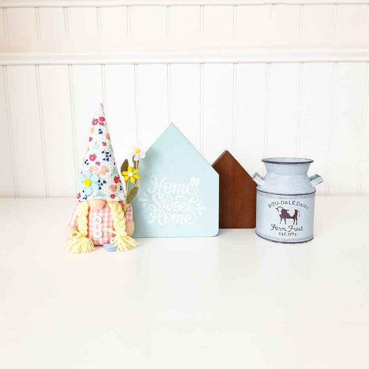 Spring Flowers Plush Gnome - Tabletop Decor - Foundations Decor