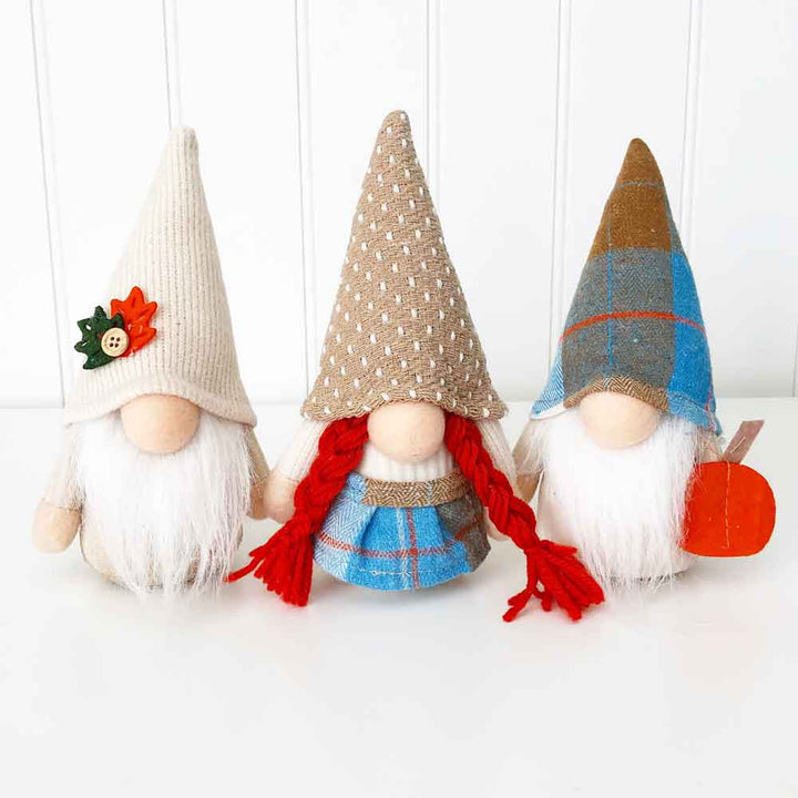 Best of Fall Plush Gnomes - Tabletop Decor - Foundations Decor