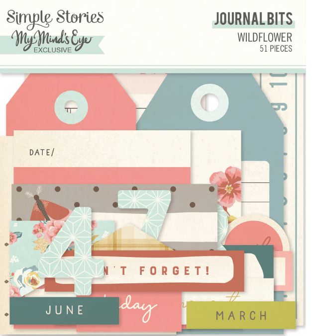 Journal Bits and Pieces Ephemera - Wildflower Collection -  Simple Stories