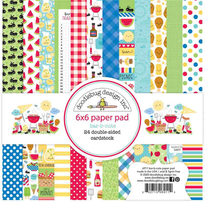 Bar-B-Cute 6" x 6" Paper Pad - Doodlebug