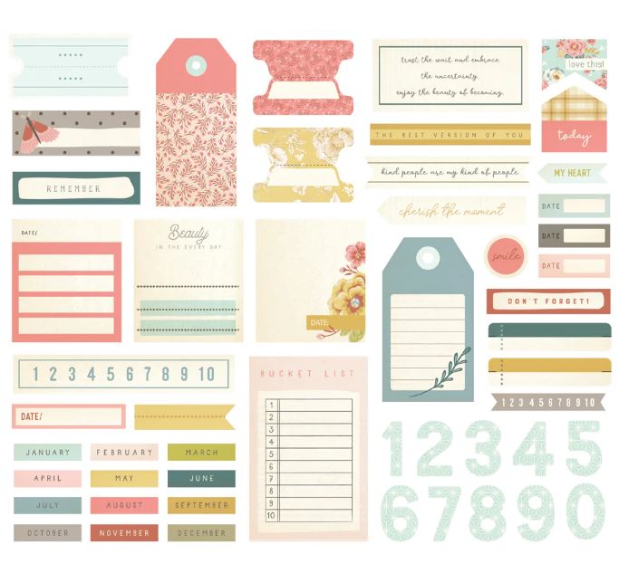 Journal Bits and Pieces Ephemera - Wildflower Collection -  Simple Stories