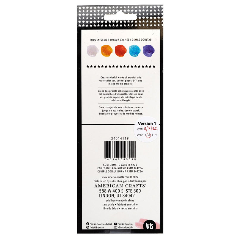 Hidden Gems Cosmic Watercolor Set - Vicki Boutin - Where To Next Collection - American Crafts