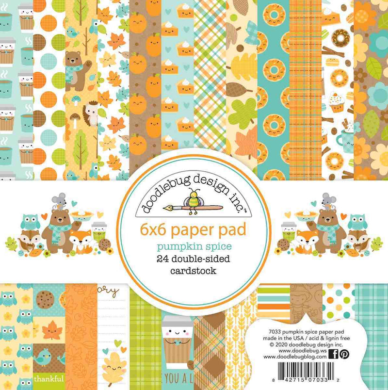 Pumpkin Spice 6" x 6" Paper Pad - Doodlebug
