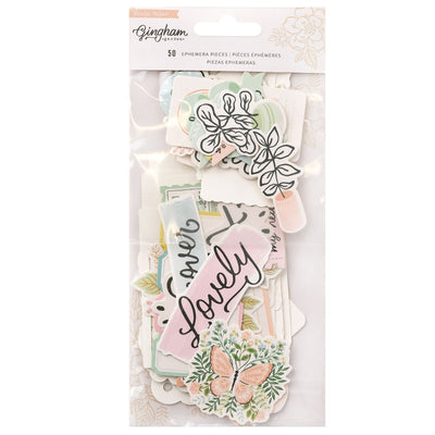 Ephemera with Gold Foil Accents - Gingham Garden Collection - Crate Paper