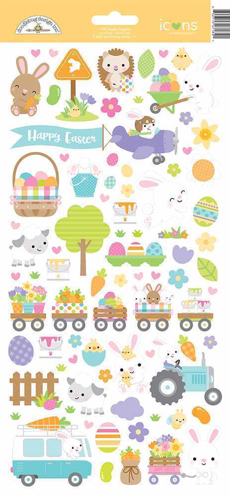Hippity Hoppity Icons Stickers - Doodlebug