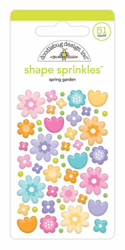 Spring Garden Shape Sprinkles - Fairy Garden - Doodlebug - Clearance