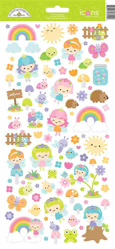 Fairy Garden Icons Stickers - Doodlebug