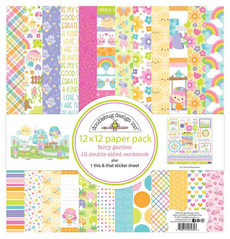 Fairy Garden 12" x 12" Paper Pack - Doodlebug