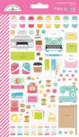 Cute & Crafty Mini Icons Stickers - Doodlebug