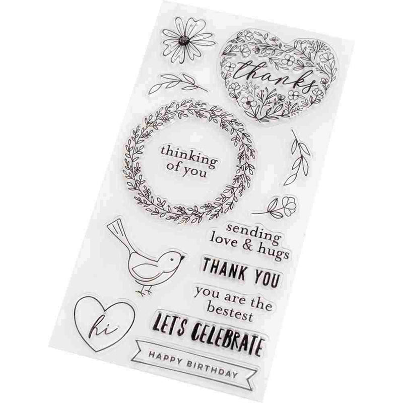 Hey, Hello Acrylic Stamps - Jen Hadfield - Pebbles - Clearance