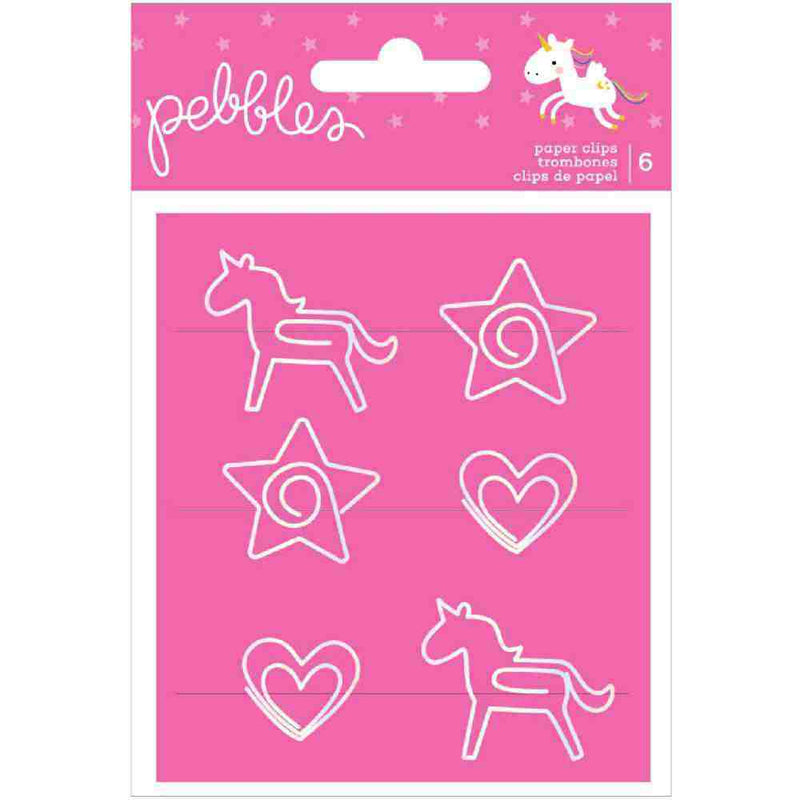 Live Life Happy Shaped Paper Clips - Pebbles - Clearance