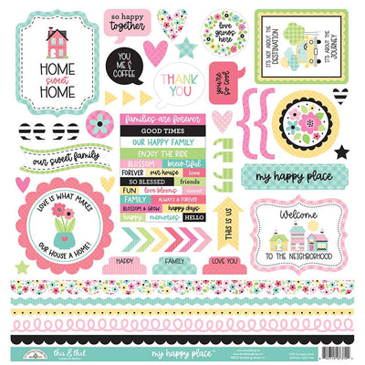 My Happy Place This & That Stickers - Doodlebug