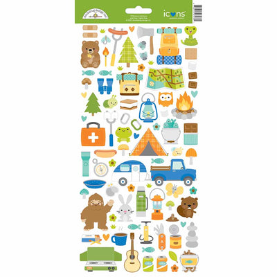 Great Outdoors Icons Stickers - Doodlebug