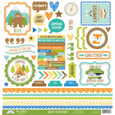 Great Outdoors This & That Stickers - Doodlebug
