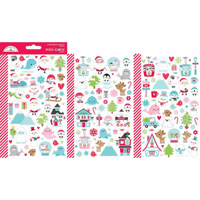Let It Snow Mini Icons Stickers - Doodlebug