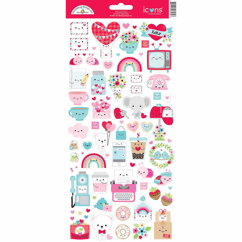 Lots of Love Icons Stickers - Doodlebug