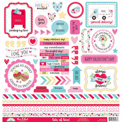 Lots of Love This & That Stickers - Doodlebug