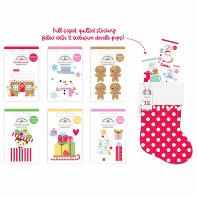Christmas Stocking Doodle-Pops - Let It Snow - Doodlebug