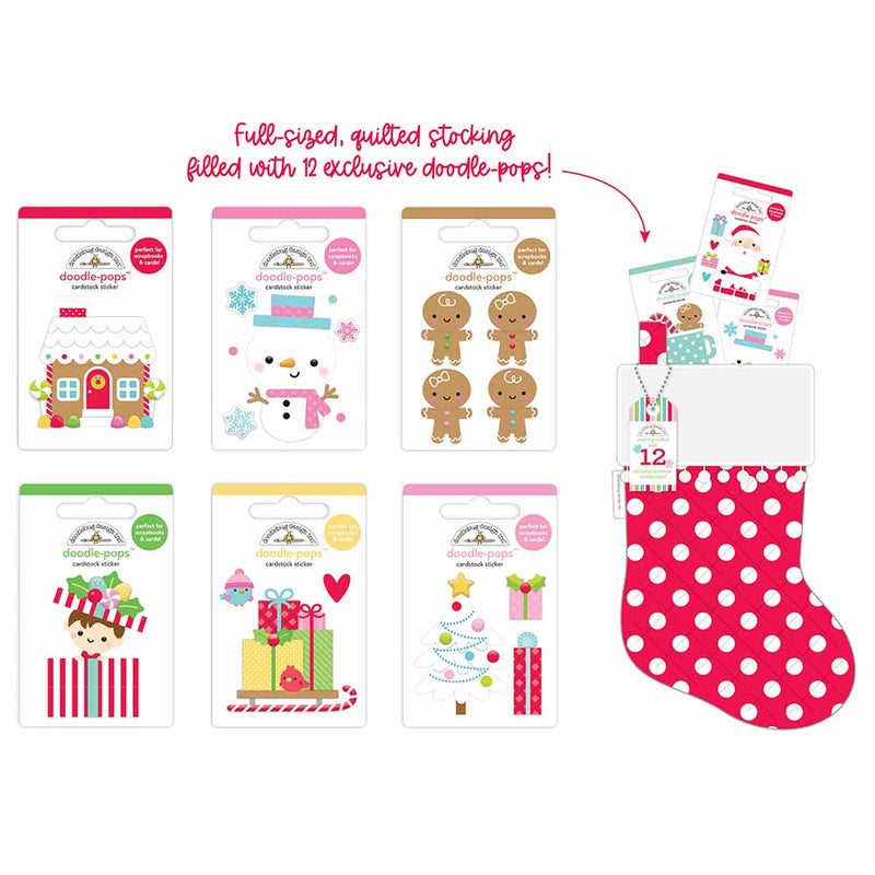 Christmas Stocking Doodle-Pops - Let It Snow - Doodlebug