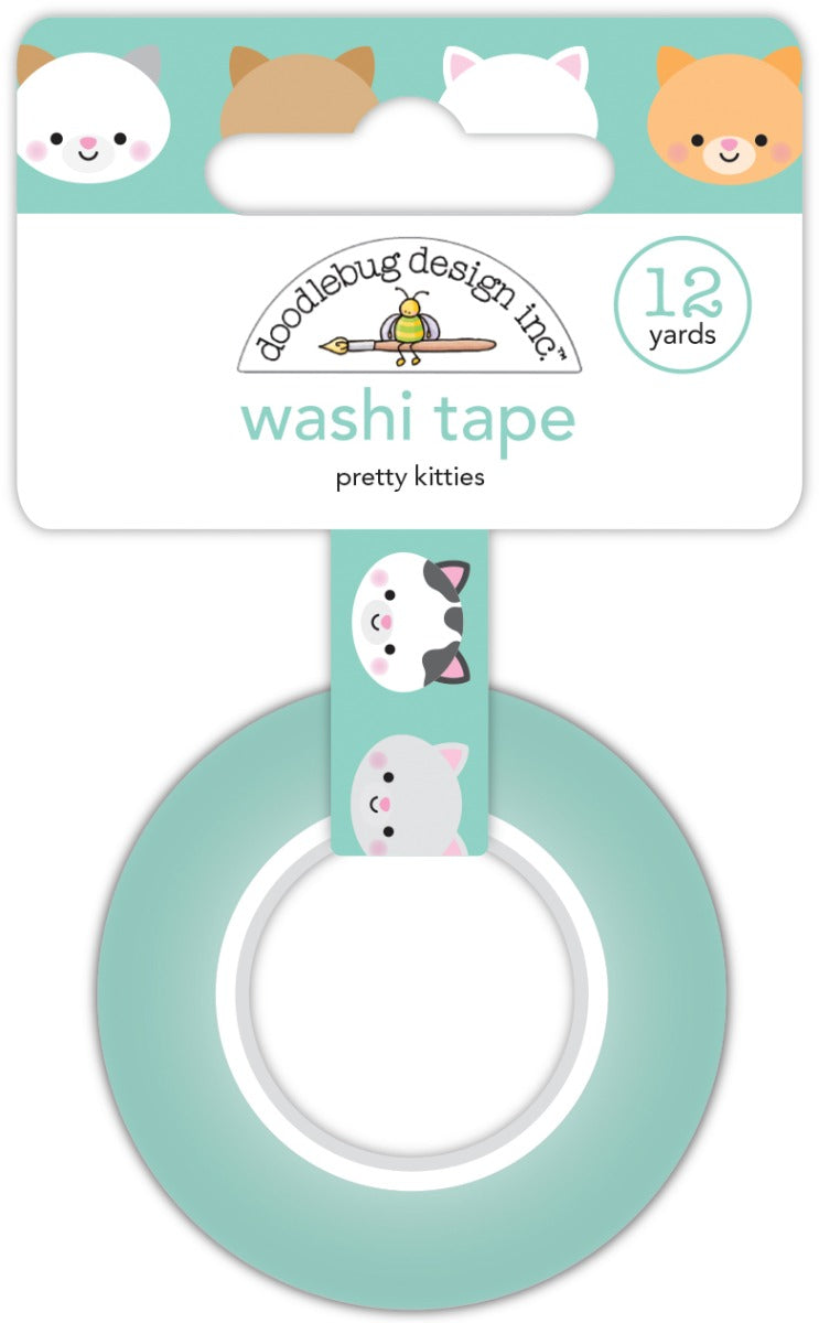 Pretty Kitties Washi Tape - Pretty Kitty Collection  Doodlebug Design