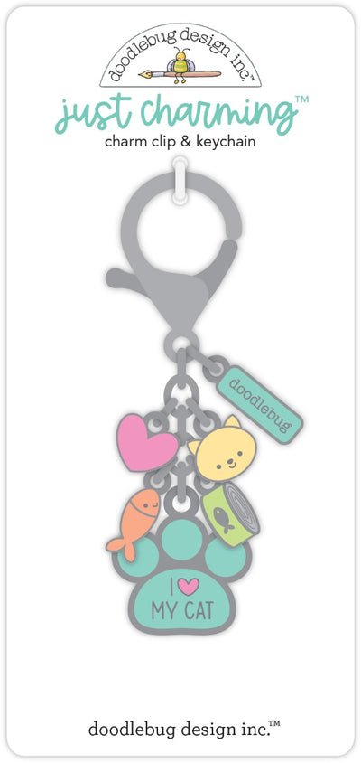 I Love My Cat Just Charming Clip - Pretty Kitty Collection- Doodlebug Design