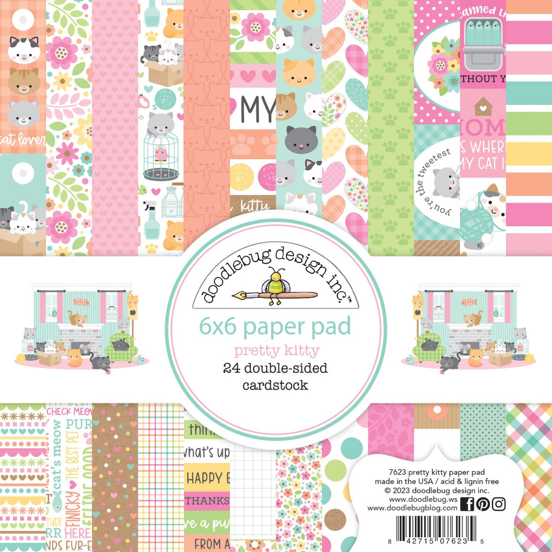  6"x 6" Paper Pad- Pretty Kitty Collection -  Doodlebug Design