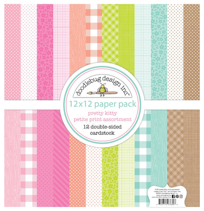 12" x 12" Paper Pack Petite Print-Pretty Kitty Collection- Doodlebug Design