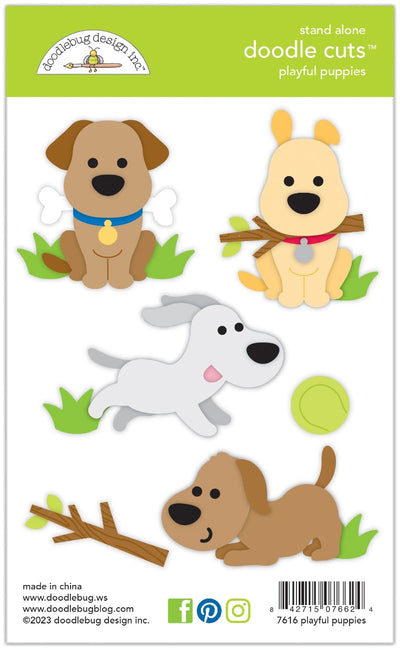 Playful Puppies Doodle Cuts-Doggone Cute Collection- Doodlebug Design