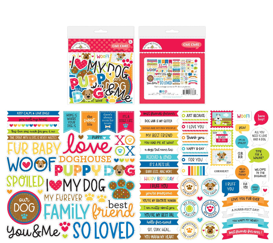 Chit Chat Odds & Ends-Doggone Cute Collection -  Doodlebug Design
