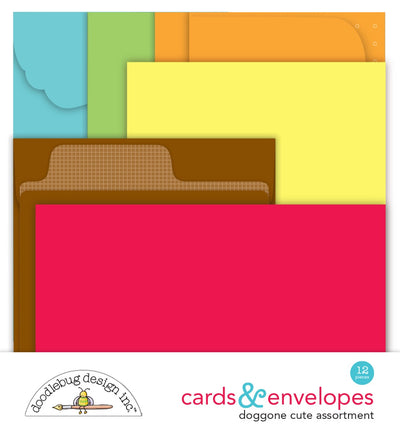 Doggone Cute Assortment Cards & Envelopes-Doggone Cute Collection- Doodlebug Design