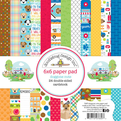 6x6 Paper Pad -Doggone Cute Collection-  Doodlebug Design