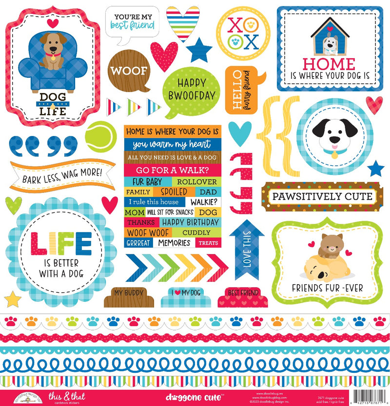 This & That Stickers -Doggone Cute Collection-  Doodlebug Design