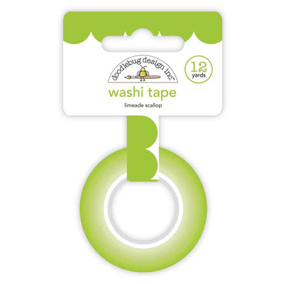 Limeade (Lime) Scallop Washi Tape - Doodlebug