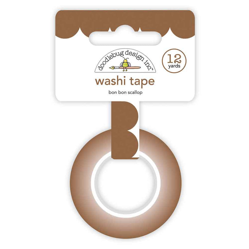 Bon Bon (Brown) Scallop Washi Tape - Doodlebug