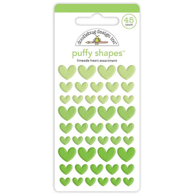 Limeade (Lime) Heart Puffy Shapes - Doodlebug