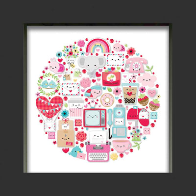 Lots Of Love Shadow Box Insert Kit - Doodlebug