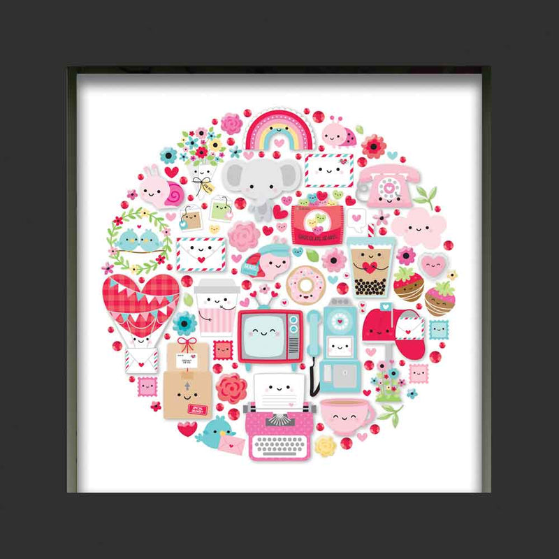 Lots Of Love Shadow Box Insert Kit - Doodlebug
