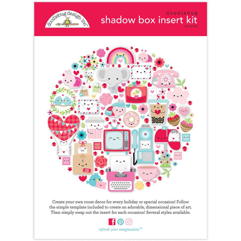 Lots Of Love Shadow Box Insert Kit - Doodlebug