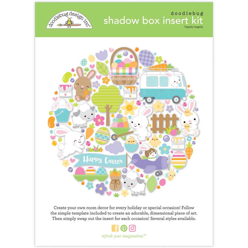 Hippity Hoppity Shadow Box Insert Kit - Doodlebug