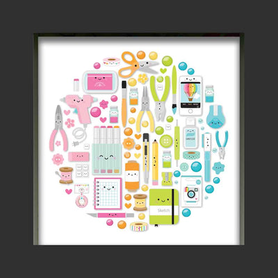 Cute & Crafty Shadow Box Insert Kit - Doodlebug