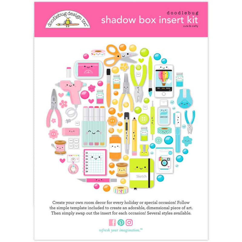 Cute & Crafty Shadow Box Insert Kit - Doodlebug