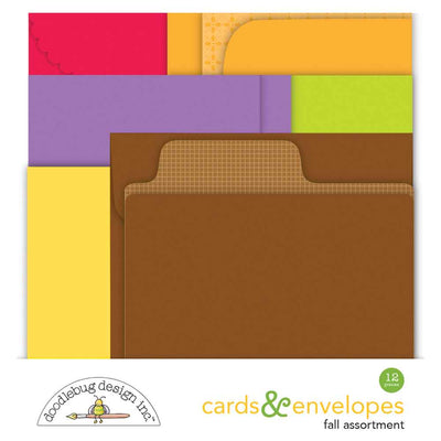 Fall Assortment Cards & Envelopes - Farmers Market - Doodlebug - Clearance