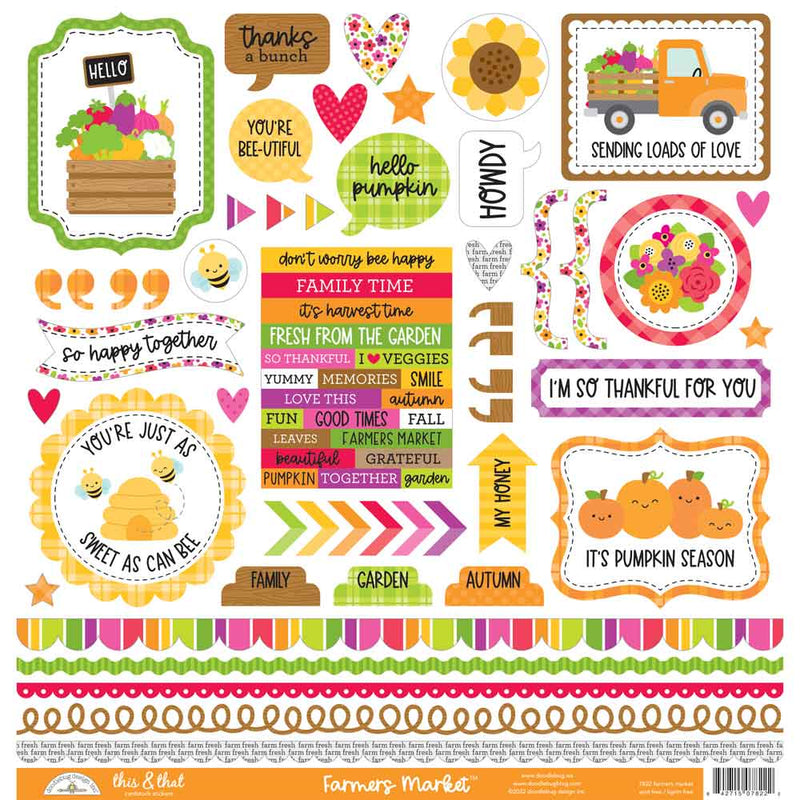 Farmers Market This & That Stickers - Doodlebug