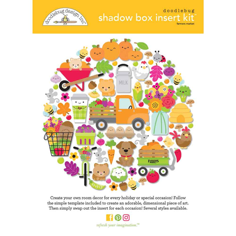 Farmers Market Shadow Box Kit - Doodlebug
