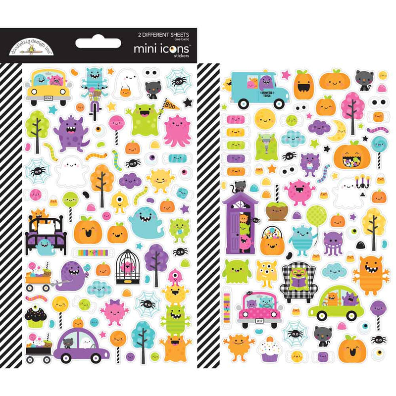 Monster Madness Mini Icons Stickers - Doodlebug