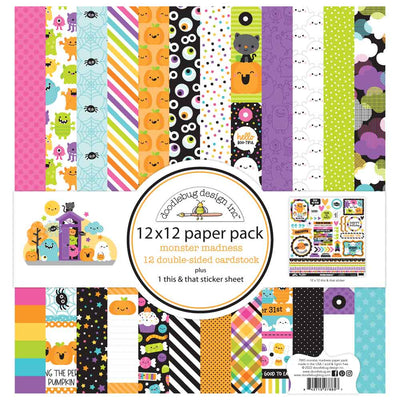 Monster Madness 12" x 12" Paper Pack - Doodlebug